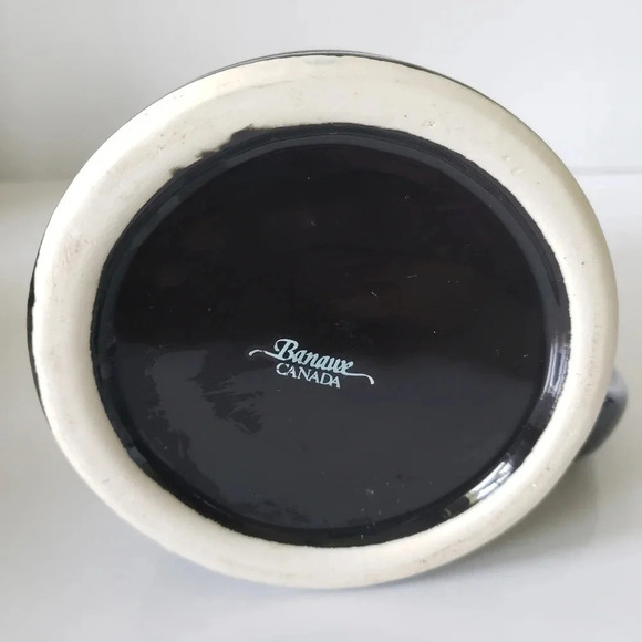 Banaux Canada Large Black Ceramic Fisherman's Coffee  mug. - Picture 7 of 8